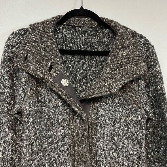 PrAna Angelica Duster button sweater gray‎ women’s size S - Picture 2 of 9